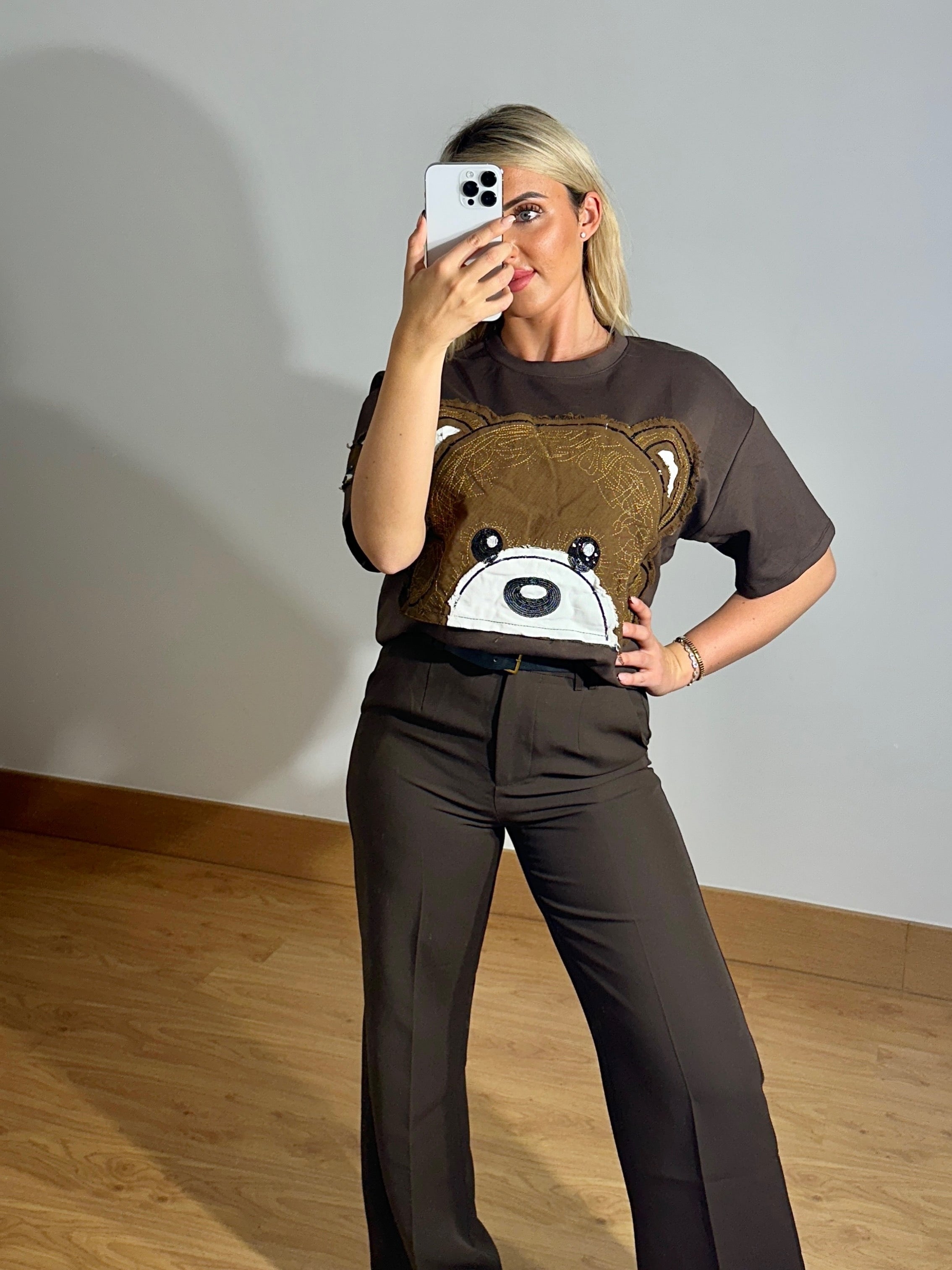 PANTALÓN PINZAS MARRÓN