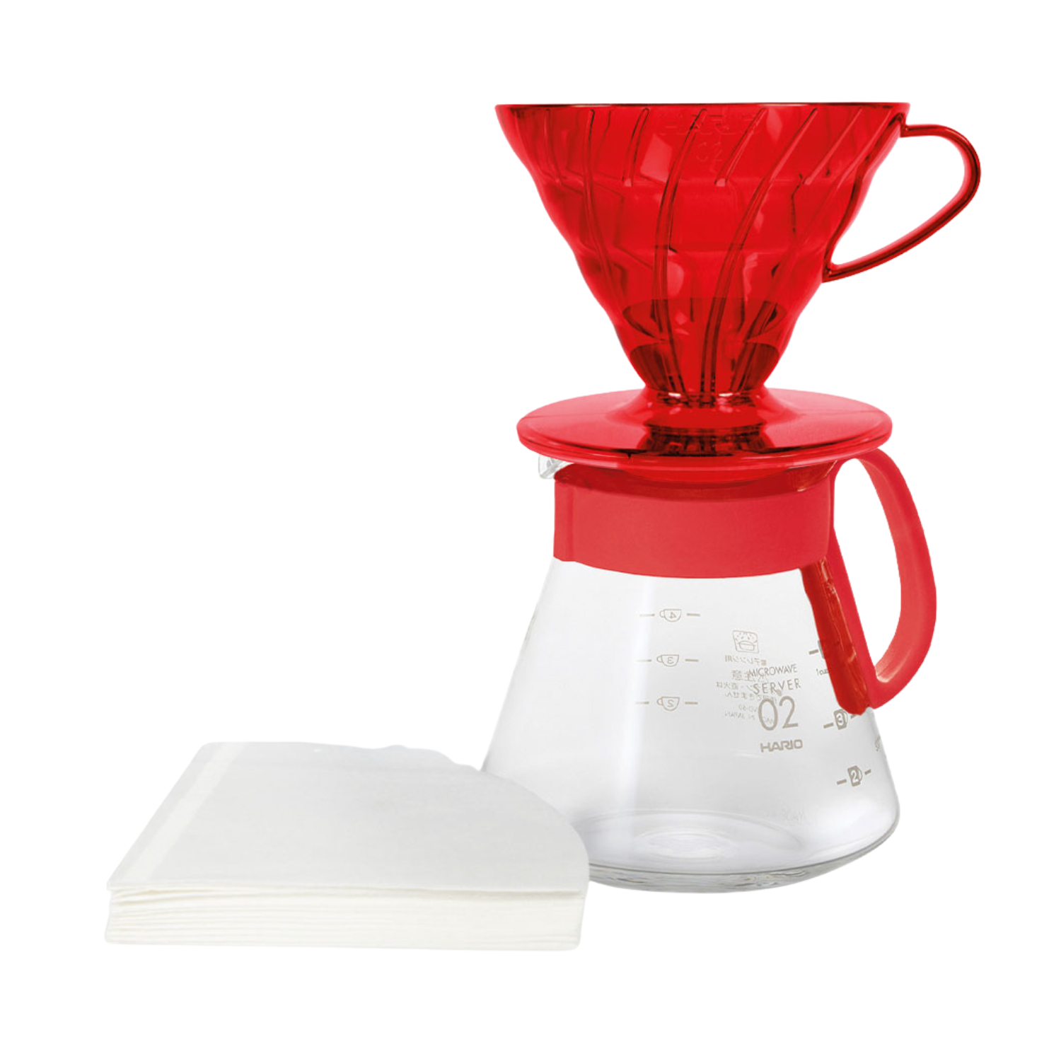 Hario V60 Kit Rojo — Set de Filtro y Jarra para Café